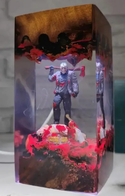 Jason Voorhees resin lamp